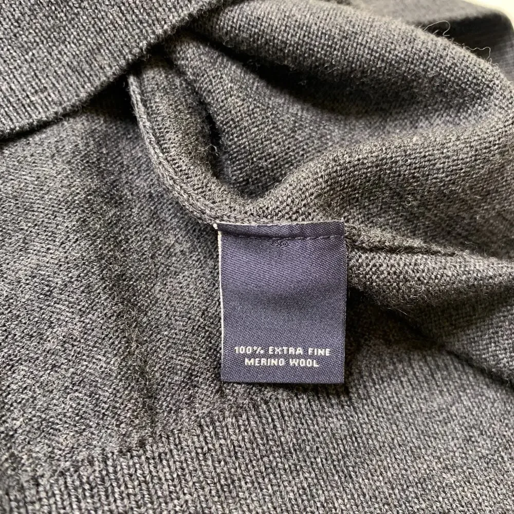 Hart Schaffner Marx Sweater Vest Mens 2XT Tall Grey Merino Wool Soft V Neck Golf
